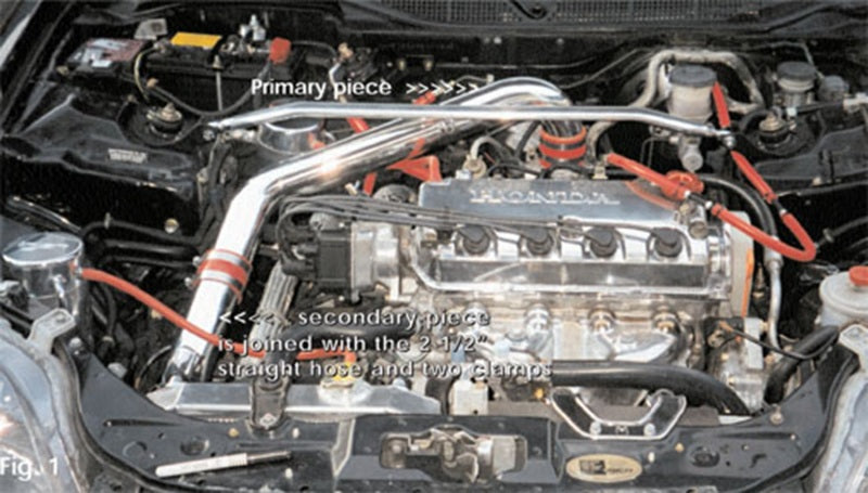 Injen 1996 - 2000 Honda Civic CX DX LX Polished High - Performance Cold Air Intake for Increased Horsepower