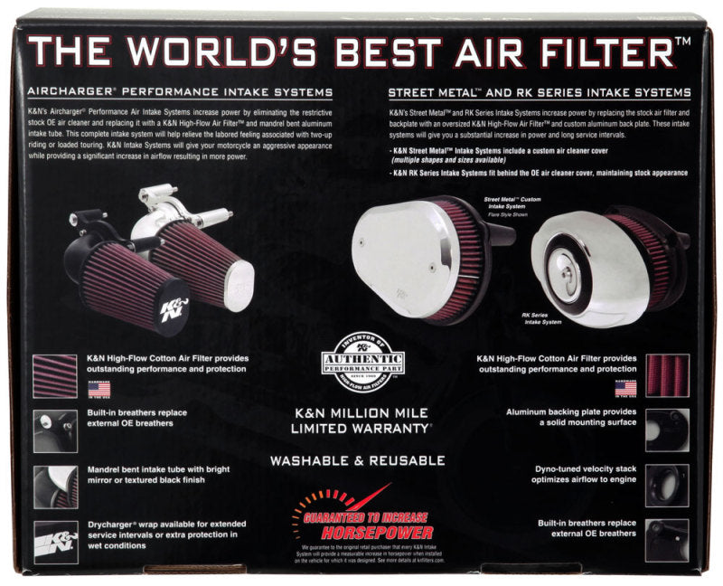 K&N High-Flow Air Intake System for 2014 - 2022 Yamaha XVS950 Bolt Series Motorcycles