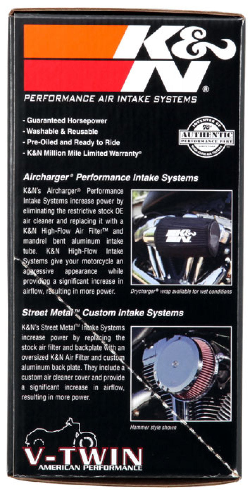 K&N High-Flow Air Intake System for 2014 - 2022 Yamaha XVS950 Bolt Series Motorcycles