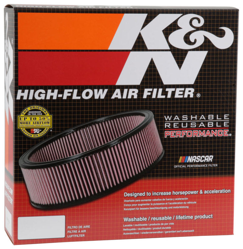 K&N High-Performance Washable Replacement Air Filter for 1968 - 1987 Ford Cars and Trucks