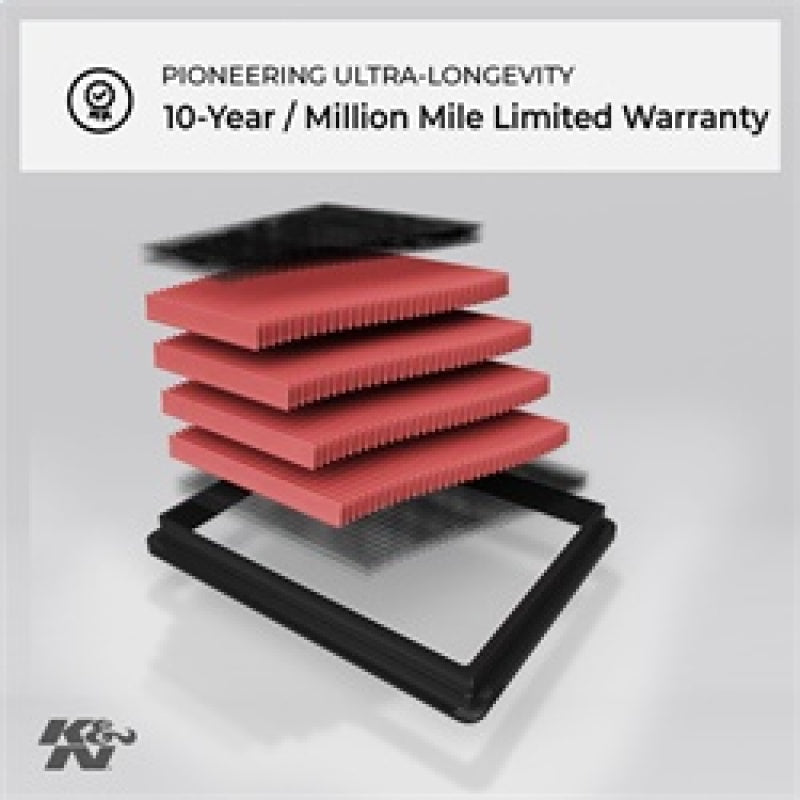 K&N High-Performance Replacement Air Filter for VOLKSWAGEN PASSAT 3.6L-V6 (2007) - Boost Horsepower & Airflow