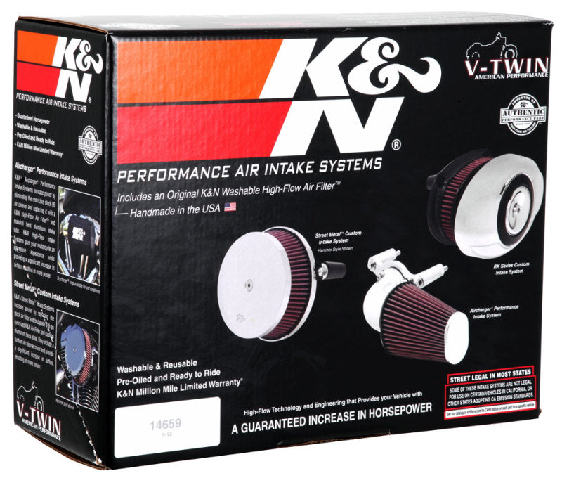 K&N High-Flow Air Intake System for 2014 - 2022 Yamaha XVS950 Bolt Series Motorcycles