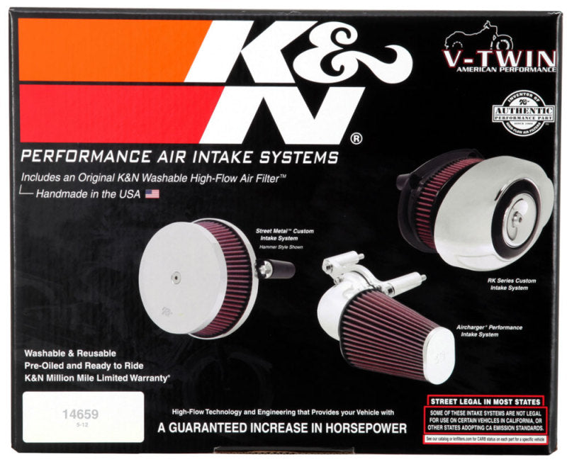 K&N High-Flow Air Intake System for 2014 - 2022 Yamaha XVS950 Bolt Series Motorcycles