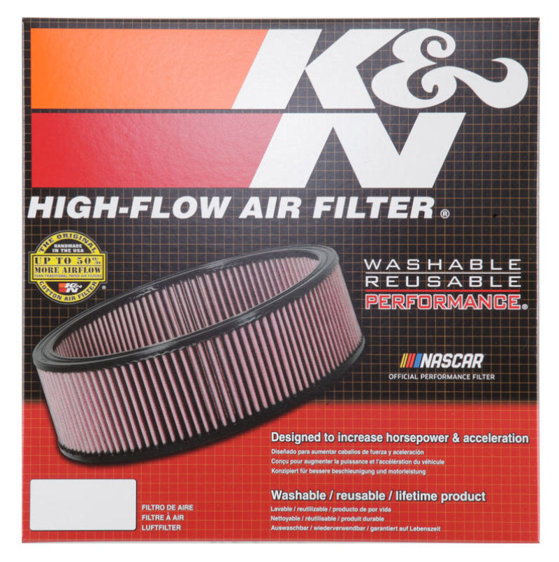 K&N High-Performance Washable Replacement Air Filter for 1968 - 1987 Ford Cars and Trucks