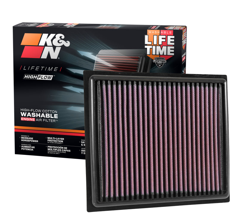 K&N High-Performance Washable Replacement Air Filter for 2015 - 2022 Jeep Renegade, Compass, Fiat 500X & Ram ProMaster City 2.4L