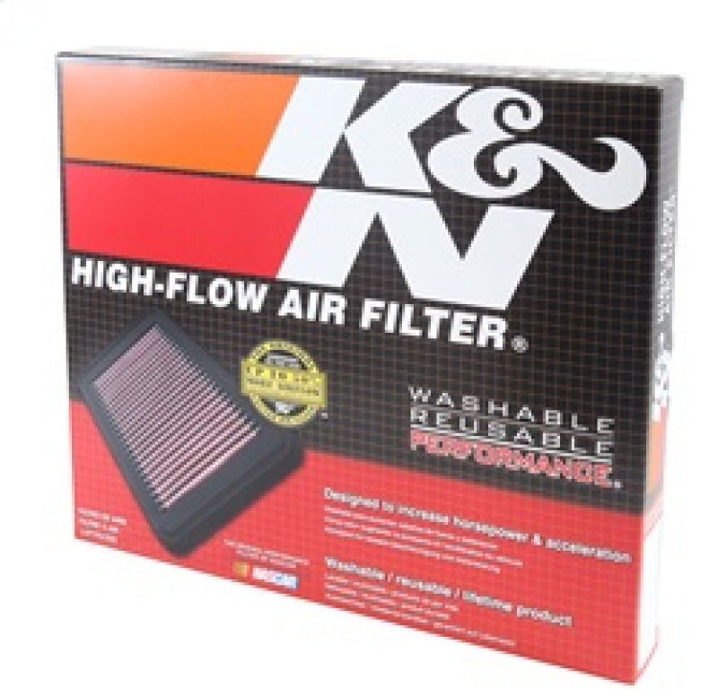 K&N High-Flow Replacement Panel Air Filter - 12.313in OS L x 10.313in OS W x 1.188in H for 2013 - 2024 Cadillac ATS, CTS & Chevrolet Camaro