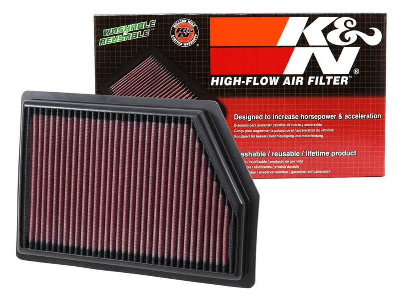 K&N High-Performance Replacement Panel Air Filter for 2014 - 2018 Jeep Cherokee 2.4L/3.2L and 2014 - 2015 Jeep Grand Cherokee