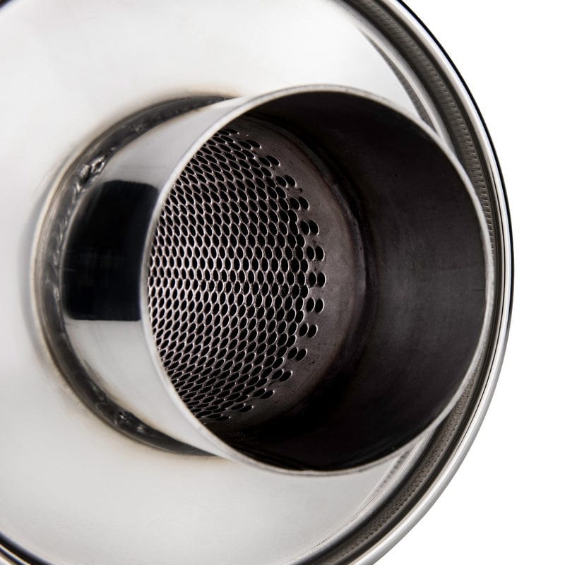 DC Sports Universal High - Performance Round Muffler with 3 - Inch Inlet and 3 - Inch Outlet