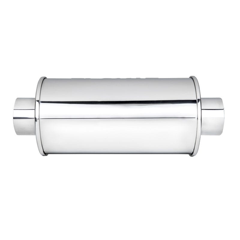 DC Sports Universal High - Performance Round Muffler with 3 - Inch Inlet and 3 - Inch Outlet